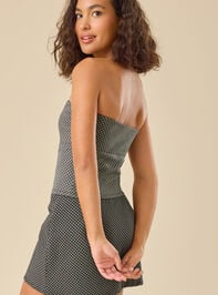 Jade Plaid Tube Top Detail 5 - TULLABEE