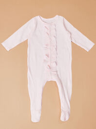 Cammie Polka Dot Ruffle Footie by Mud Pie - TULLABEE