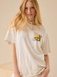 Postcard Oversized Graphic Tee Detail 2 - TULLABEE