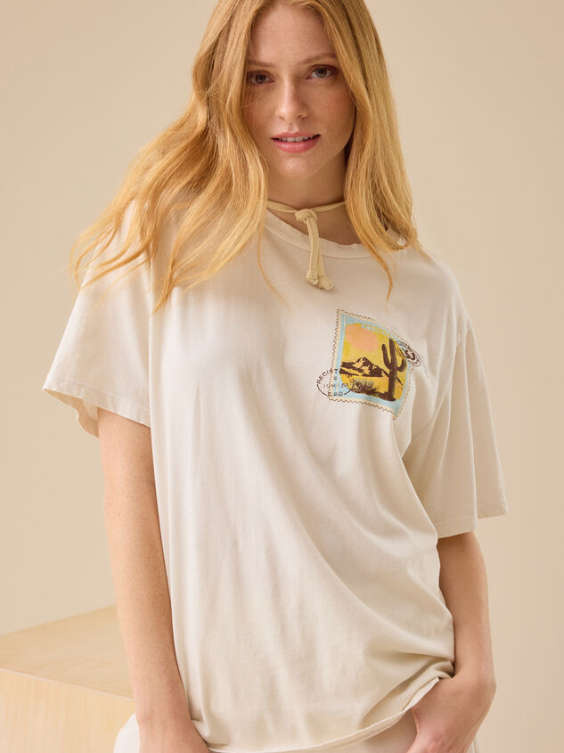 Postcard Oversized Graphic Tee Detail 2 - TULLABEE