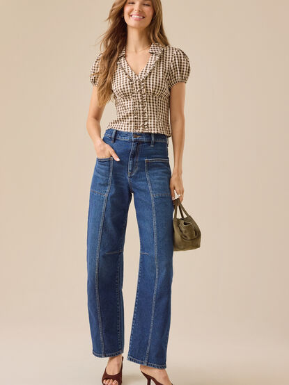 Skylar Gingham Top - TULLABEE