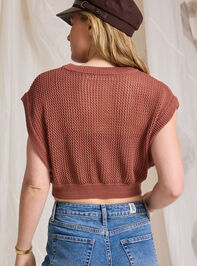 Juliette Open Weave Vest Detail 4 - TULLABEE