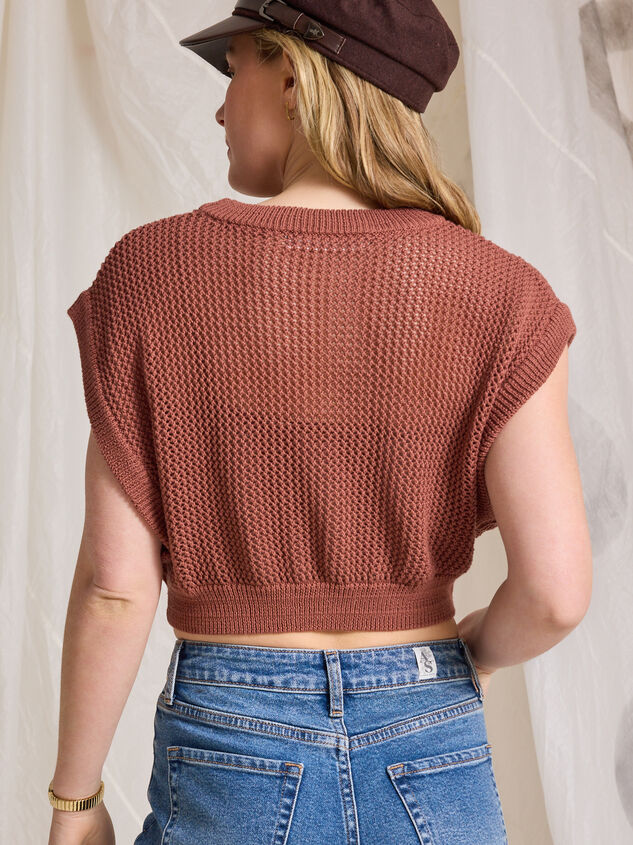 Juliette Open Weave Vest Detail 4 - TULLABEE
