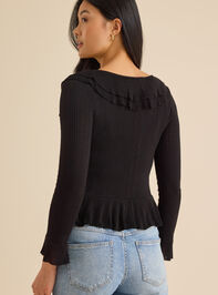 Lorelei Ruffle Tie-Front Top Detail 3 - TULLABEE