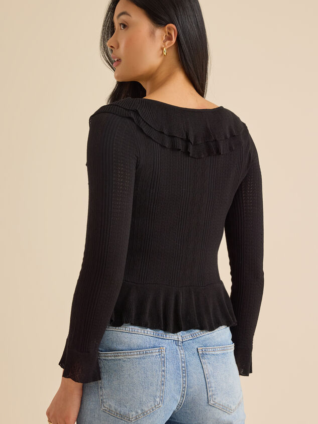 Lorelei Ruffle Tie-Front Top Detail 3 - TULLABEE