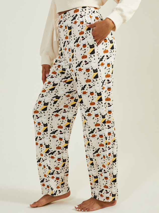 Spooky Cutie Adult Lounge Pants Detail 4 - TULLABEE