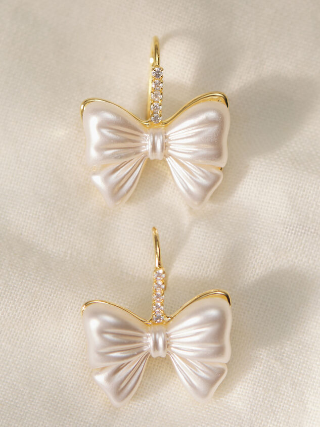 18K Gold Bow Charm Earrings - TULLABEE