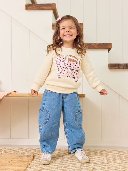 Holly Heart Barrel Jean - TULLABEE