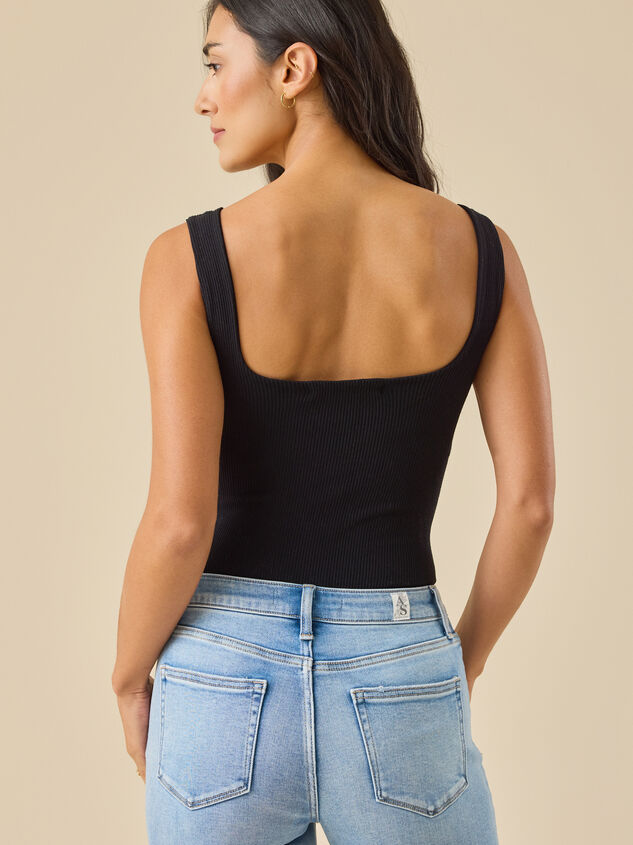 Brooke Ribbed Sleeveless Bodysuit Detail 7 - TULLABEE