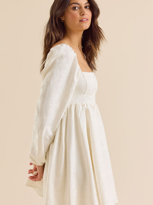 Eileen Jacquard Mini Dress Detail 3 - TULLABEE