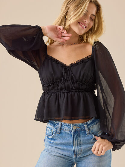 Carolina Ruffle Babydoll Top - TULLABEE