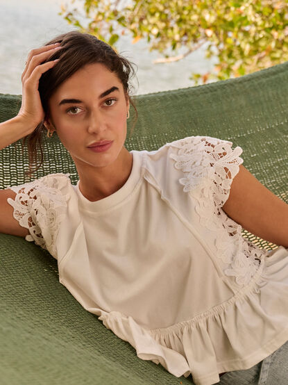 Elliot Embroidered Babydoll Top - TULLABEE