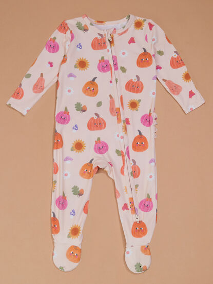 Pumpkin Patch Pal Ruffle Footie - TULLABEE