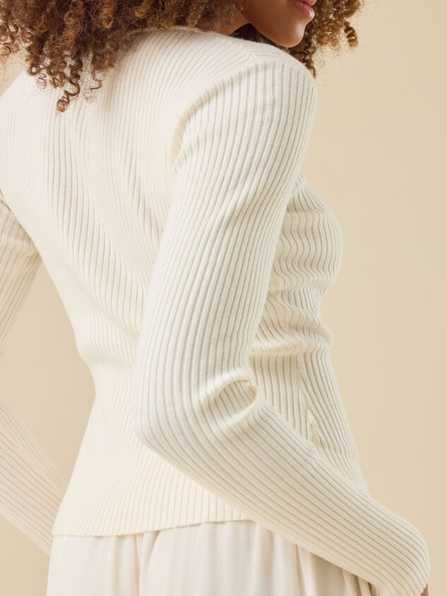 Merida Ribbed Cardigan Detail 4 - TULLABEE