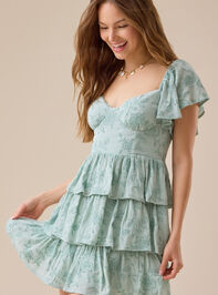 Roxara Tiered Mini Dress Detail 2 - TULLABEE