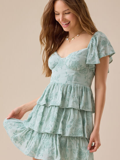 Roxara Tiered Mini Dress - TULLABEE