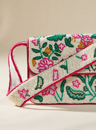 Floral Beaded Bag Detail 3 - TULLABEE