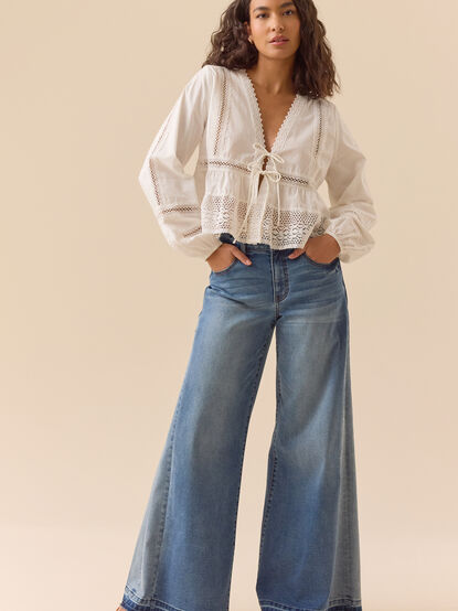 Viviana Woven Crochet Top - TULLABEE