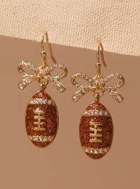 Football Bow Dangle Earrings - TULLABEE
