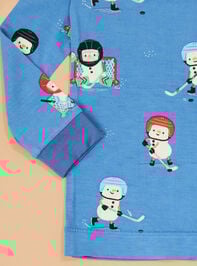 Frosty Faceoff Sleep Set Detail 2 - TULLABEE