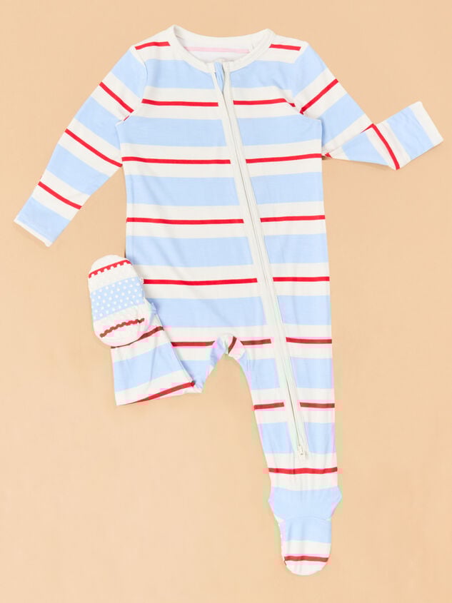 Garrett Striped Footie Detail 2 - TULLABEE