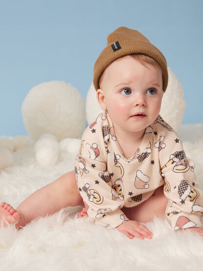 Smiley Santa Hat Romper - TULLABEE