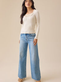 Mandy Long Sleeve Layered Top Detail 2 - TULLABEE
