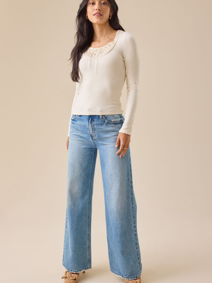 Mandy Long Sleeve Layered Top - TULLABEE