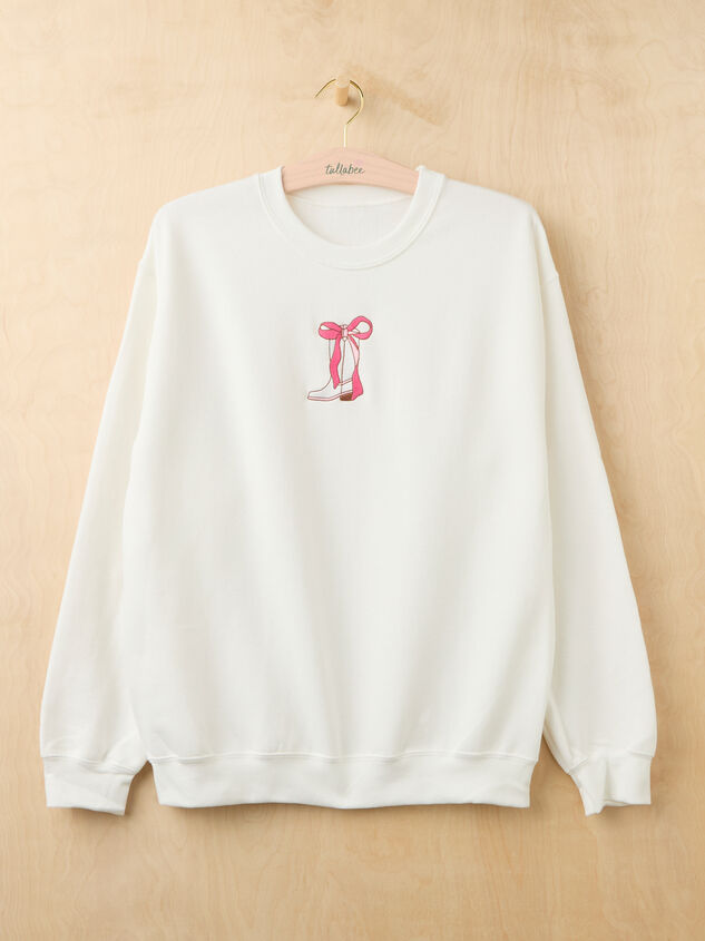 Boots & Bows Embroidered Mama Sweatshirt - TULLABEE