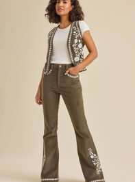 Willow Corduroy Embroidered Flare - TULLABEE