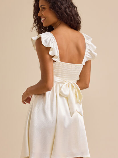 Kristen Satin Mini Dress - TULLABEE