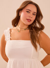 Caitlyn Ruffle Strap Mini Dress Detail 4 - TULLABEE