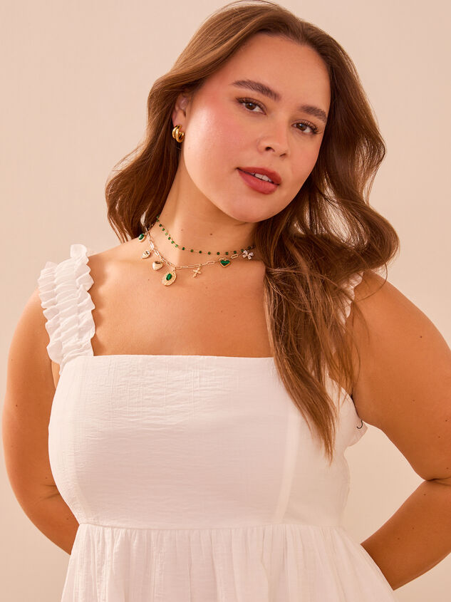 Caitlyn Ruffle Strap Mini Dress Detail 4 - TULLABEE