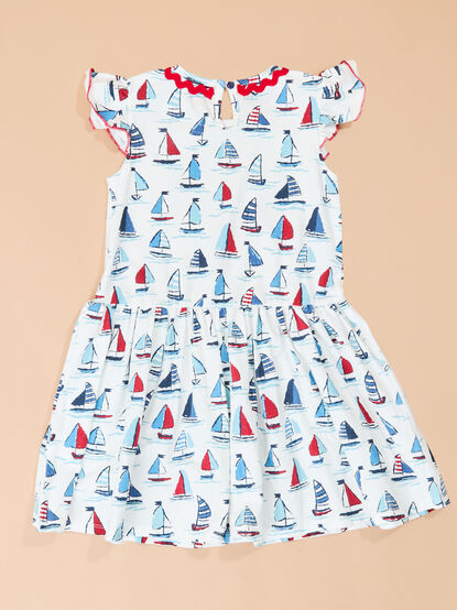 Maris Sailboat Tee Dress by Mud Pie - TULLABEE