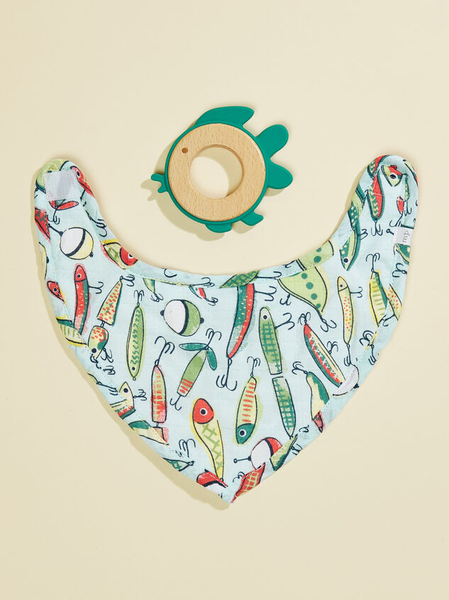 Fishing Teether + Bib Set by MudPie - TULLABEE