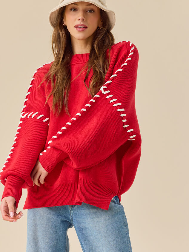 Paige Whipstitch Sweater Detail 5 - TULLABEE