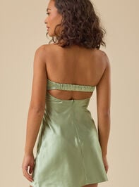 Paityn Strapless Mini Dress Detail 2 - TULLABEE