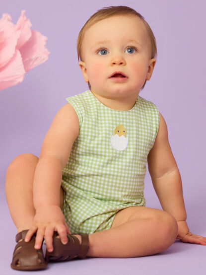 Baby Chick Gingham Romper - TULLABEE