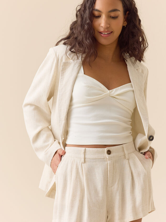 Laila Linen Trouser Short Detail 3 - TULLABEE