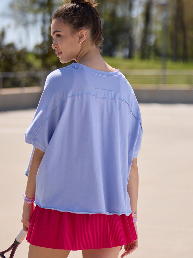 Play It Cool Crop Tee Detail 4 - TULLABEE