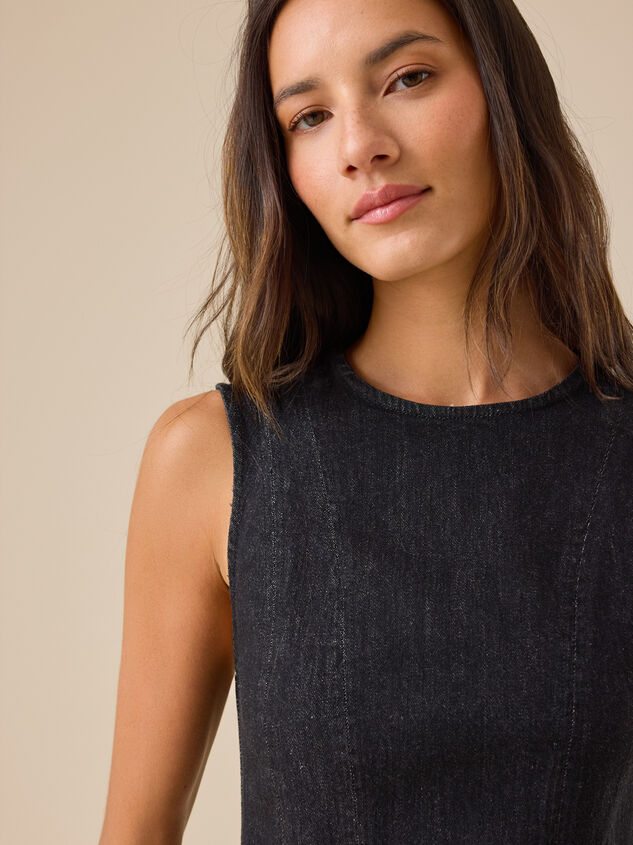 Reya Denim Mini Dress Detail 3 - TULLABEE