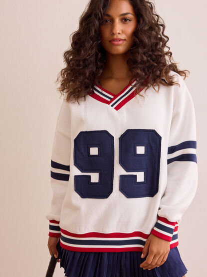 99 Stitched Graphic Sweatshirt - TULLABEE