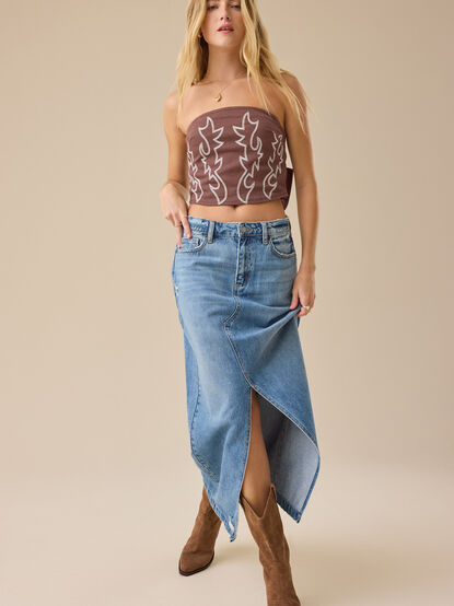 Mae Denim Tube Top - TULLABEE