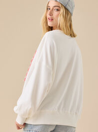 Embroidered Flag Sweatshirt Detail 6 - TULLABEE