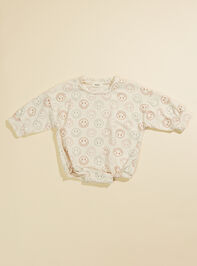 Colorful Smiley Faces Romper Detail 2 - TULLABEE