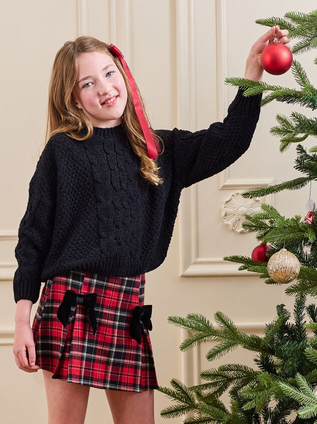 Iris Plaid Toddler Skirt Detail 5 - TULLABEE