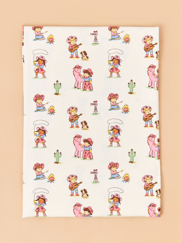 Vintage Cowgirl Swaddle with Headband Detail 3 - TULLABEE