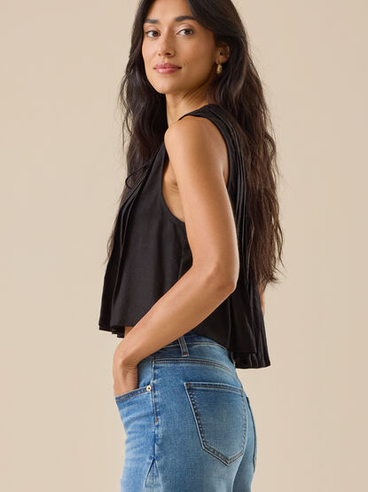 Braleigh Linen Pleated Top - TULLABEE