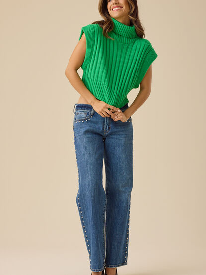 Destiny Turtleneck Sweater Vest - TULLABEE