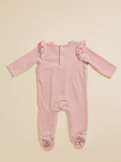 Marley Velour Footie and Bow Set by MudPie - TULLABEE
